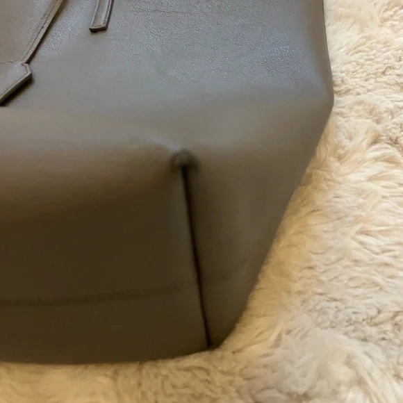 Saint Laurent Grey Shopping Leather Tote